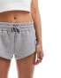 Фото #3 товара ASOS Weekend Collective micro jersey shorts in grey marl