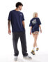 The North Face Mountain Sketch backprint oversized t-shirt in navy