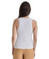 ფოტო #4 პროდუქტის Women's Crewneck Stud Trim Rib Knit Tank Top