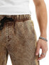 Фото #3 товара Liquor N Poker acid wash jump cord relaxed trouser in brown