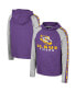 Big Boys Purple LSU Tigers Ned Raglan Long Sleeve Hooded T-shirt