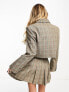 Фото #4 товара ASOS DESIGN boxy blazer in brown check