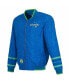 Фото #3 товара Куртка-бомбер полной застёжки 2023/24 City Edition Milwaukee Bucks синяя мужская JH Design