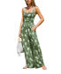 ფოტო #1 პროდუქტის Women's Green Palm Tree Print Straight Leg Pants