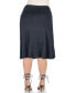 Plus Size A Line Elastic Waist Skirt