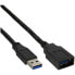 Фото #1 товара InLine 50pcs. Bulk Pack USB 3.2 cable extension - A male / female - black 2m