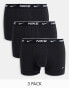 Nike 3 pack cotton stretch trunks in black