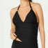 Фото #1 товара Calvin Klein 259566 Women's Liquid Shirred Halter Tankini Top Swimwear Size S