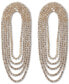 Gold-Tone Rhinestone Chain Loop Statement Earrings, Created for Macy's