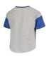 ფოტო #4 პროდუქტის Big Girls Heathered Gray Los Angeles Dodgers Bleachers T-shirt