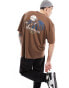 Фото #1 товара ASOS DESIGN oversized t-shirt in brown with back outdoors print