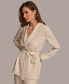 ფოტო #3 პროდუქტის Women's Unstructured Belted Blazer