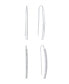 ფოტო #1 პროდუქტის Crystal Curved Bar Earring Set