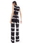 Фото #4 товара ONLY plisse tie dye trouser co-ord in black