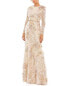 Фото #1 товара Mac Duggal Floral Embroidered Lace Trumpet Gown Women's
