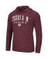 Фото #3 товара Men's Heathered Maroon Texas A&M Aggies Campus Long Sleeve Hooded T-shirt