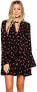 Фото #2 товара Free People Women's Tegan Printed Mini dress Black Red Size 0
