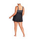 Фото #2 товара Women's Plus Size Flared Print Swim Dress