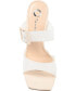 ფოტო #4 პროდუქტის Women's Luca Vinyl Double Strap Block Heel Dress Sandals