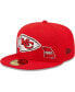 Фото #1 товара Men's Red Kansas City Chiefs Identity 59FIFTY Fitted Hat