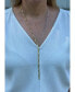 Two-Tone Paperclip Lariat Necklace