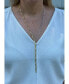 ფოტო #2 პროდუქტის Two-Tone Paperclip Lariat Necklace