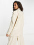 Vero Moda tailored leather look suit blazer in cream