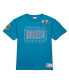 Фото #3 товара Men's Teal Distressed Charlotte Hornets Hardwood Classics Team OG 2.0 Premium Vintage-Like Logo T-shirt