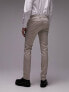 Фото #3 товара Topman super skinny herringbone texture suit trousers in stone