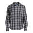 George Poplin Button-Up Shirt Men's Medium Multicolor Cotton Long Sleeve Plaid