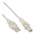 Фото #2 товара InLine USB 2.0 Cable Type A male / B male - transparent - 2m