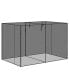 Фото #1 товара 10 x 6.5ft Walk-in Crop Cage, Plant Protection Tent, with Two Zippered Doors, Storage Bag and 6 Ground Stakes, for Garden, Yard, Lawn, Black