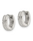 ფოტო #2 პროდუქტის Stainless Steel Polished Laser cut Hinged Hoop Earrings