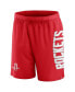 Men's Red Houston Rockets Post Up Mesh Shorts Красный, M - фото #3