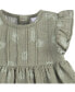 ფოტო #2 პროდუქტის Baby Girls Baby Gauze Dress and Diaper Cover Set, 2 Piece