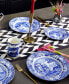 Blue Italian 12-Piece Dinnerware Set,Service for 4