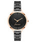 Фото #1 товара Women's Quartz Black Alloy Link Bracelet Watch, 34mm