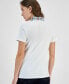 Фото #2 товара Women's Contrast-Collar Polo Short-Sleeve Top
