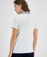 Women's Contrast-Collar Polo Short-Sleeve Top