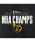 Фото #3 товара Men's Black Denver Nuggets 2023 NBA Finals Champions Triple Threat Roster Signature T-shirt