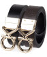 Фото #1 товара Women's Reversible Puffed CK Monogram Buckle Belt