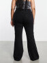 ASOS DESIGN Curve flared jeans in washed black