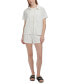 ფოტო #1 პროდუქტის Women's Basket-Weave-Textured Shirt