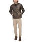 Фото #6 товара Men's Faux Leather Racer Jacket