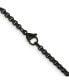 ფოტო #3 პროდუქტის Stainless Steel Black IP-plated Box Chain Necklace