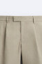 Cotton - linen cargo bermuda shorts