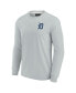 Фото #3 товара Men's and Women's Gray Detroit Tigers Super Soft Long Sleeve T-shirt