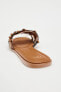 Фото #5 товара Flat slider sandals with knots ZARA