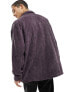 Reclaimed Vintage long sleeve cord shirt in plum