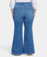 ფოტო #2 პროდუქტის Plus Size Mia Palazzo Flared Jeans